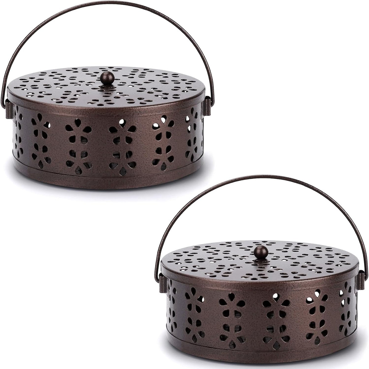 Mosquito Incense Coil Holder Indoor Outdoor Citronella Incense Coil Holder for Home Patio Camping (Black)