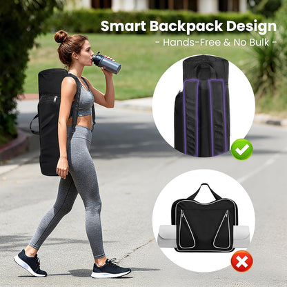 Yoga Mat Bag Carrier Large Capacity Yoga Backpack for Women