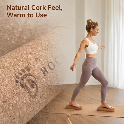 Cork Balance Board, Foot and Ankle Strengthener Kit