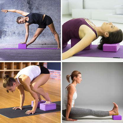 Yoga Mat Set for Beginners,Yoga Mat with Carrying Strap,Yoga Blocks 2 Pack with Yoga Strap,Yoga Ball,Ankle Puller,11-Piece Yoga Kits and Sets for Beginners,Yoga Starter Kit for Women Men