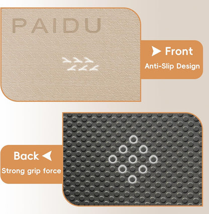 Foldable Yoga Mat, 70"x24"x0.31" TPE Non-Slip Mat with Bag