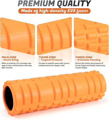 Foam Roller for Deep Tissue Massager, Patented Exercise Roller