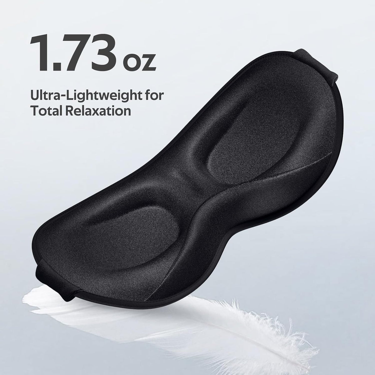 ® Sleep Mask for Men Women - 100% Blackout Eye Masks for Sleep - 3D Soft Sleeping Mask for Side Sleepers - Zero Pressure Lash Extensions Eye Cover Shade for Airplane Travel Essentials, Black