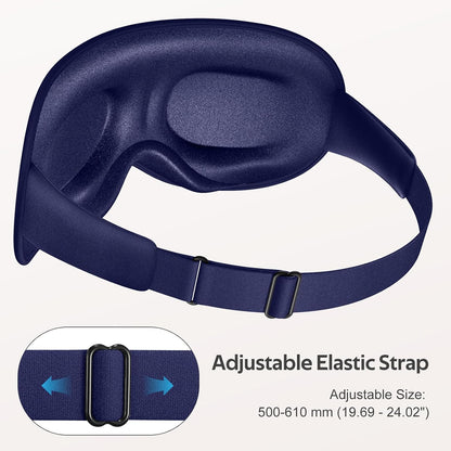 ® Sleep Mask for Men Women - 100% Blackout Eye Masks for Sleep - 3D Soft Sleeping Mask for Side Sleepers - Zero Pressure Lash Extensions Eye Cover Shade for Airplane Travel Essentials, Black