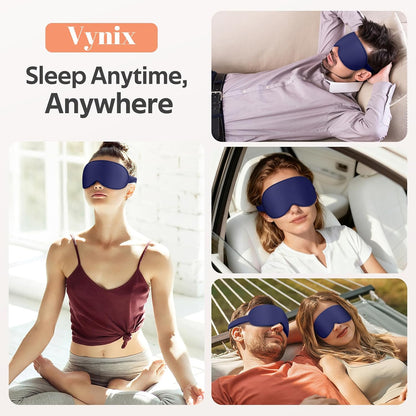 ® Sleep Mask for Men Women - 100% Blackout Eye Masks for Sleep - 3D Soft Sleeping Mask for Side Sleepers - Zero Pressure Lash Extensions Eye Cover Shade for Airplane Travel Essentials, Black