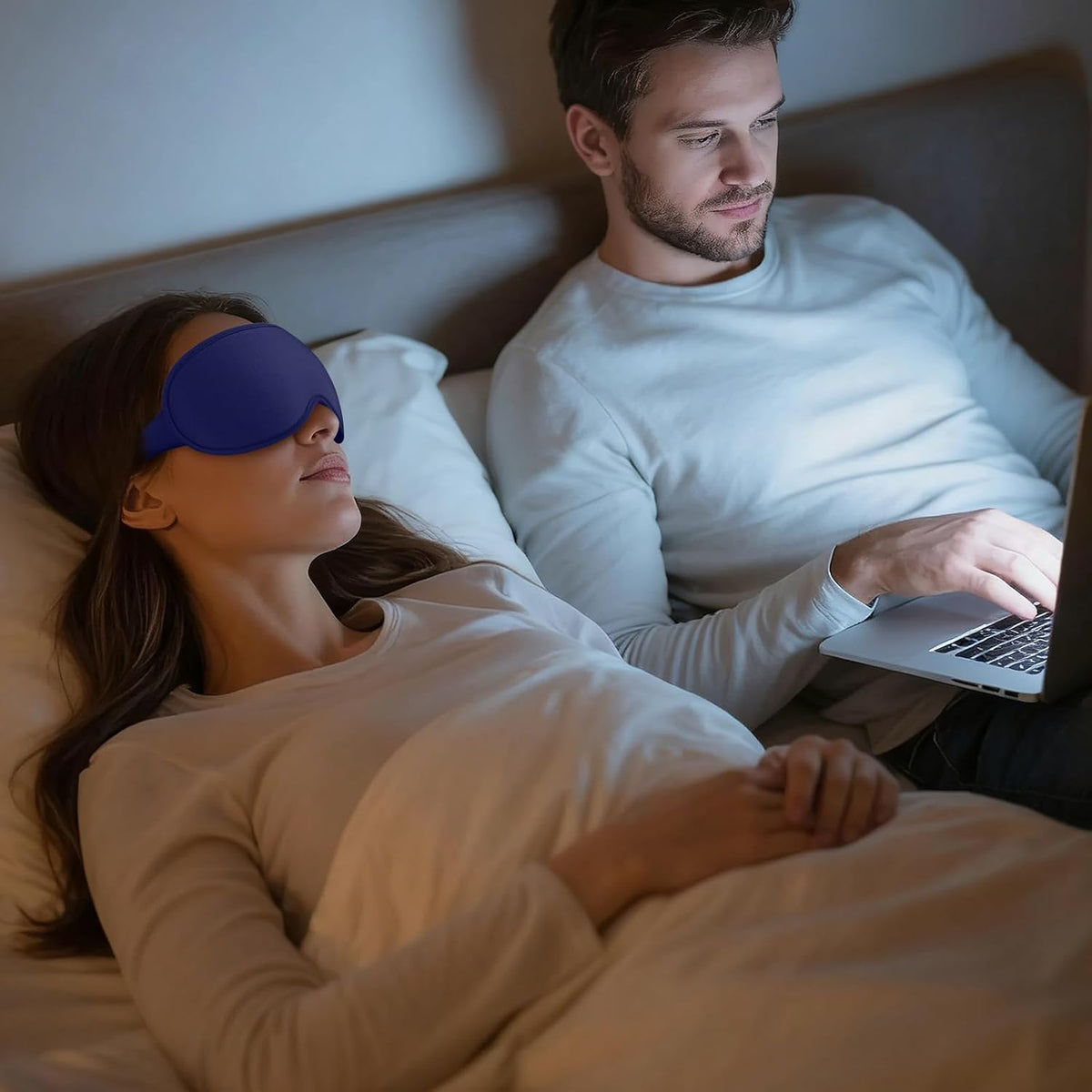® Sleep Mask for Men Women - 100% Blackout Eye Masks for Sleep - 3D Soft Sleeping Mask for Side Sleepers - Zero Pressure Lash Extensions Eye Cover Shade for Airplane Travel Essentials, Black