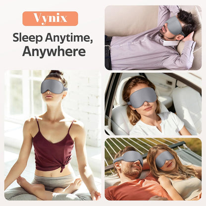 ® Sleep Mask for Men Women - 100% Blackout Eye Masks for Sleep - 3D Soft Sleeping Mask for Side Sleepers - Zero Pressure Lash Extensions Eye Cover Shade for Airplane Travel Essentials, Black