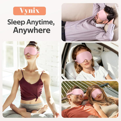 ® Sleep Mask for Men Women - 100% Blackout Eye Masks for Sleep - 3D Soft Sleeping Mask for Side Sleepers - Zero Pressure Lash Extensions Eye Cover Shade for Airplane Travel Essentials, Black