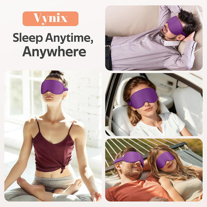 ® Sleep Mask for Men Women - 100% Blackout Eye Masks for Sleep - 3D Soft Sleeping Mask for Side Sleepers - Zero Pressure Lash Extensions Eye Cover Shade for Airplane Travel Essentials, Black