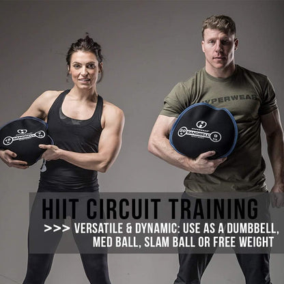 HYPERWEAR SandBell® Soft Sandbag Weight (2–50 lbs) – Pre-Filled with Clean USA Sand, Safe Soft Weight for Strength Training, HIIT, Functional Fitness, Rucking & Home Workouts