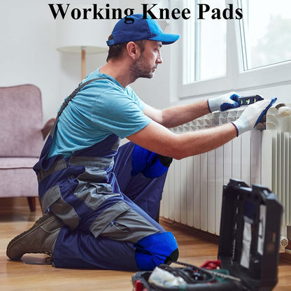 Men/Women Knee Pads for Gardening, Adjustable Straps, Black L,1 Pair