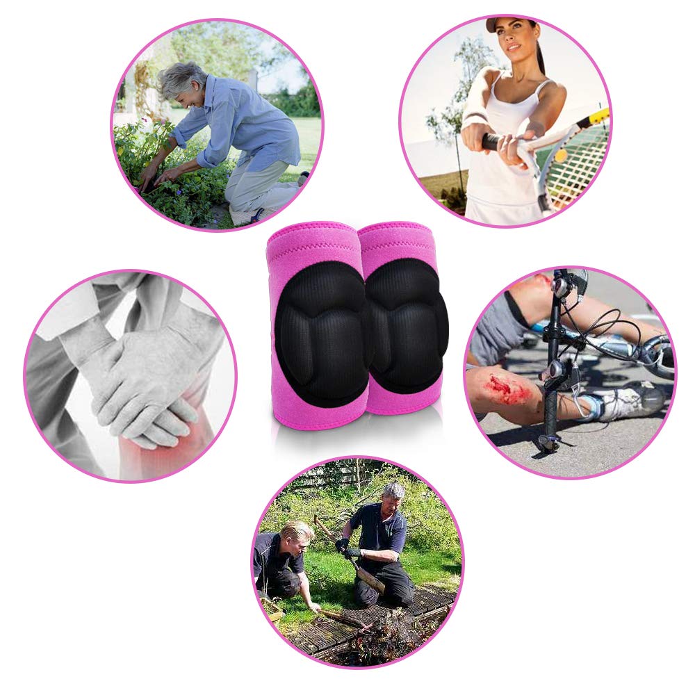 Men/Women Knee Pads for Gardening, Adjustable Straps, Black L,1 Pair
