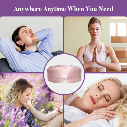 Lavender Heated Eye Mask Weighted Sleep Mask FSA-HSA Eligible Pink