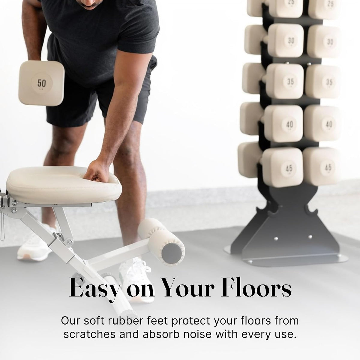 Dumbbell Rack, Sturdy Cast Iron for Space-Saving Home Gym Storage