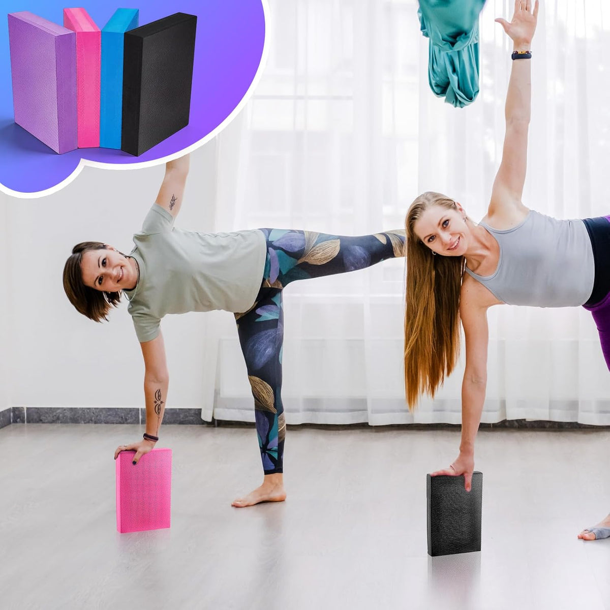 2/4/6 Pcs Balance Pad Foam Pad 11.81 x 7.87 x 1.97 Inch Yoga Mat Non Slip Cushion Exercise Knee Mat for Fitness Stability Stretching, Pilates, Physical Therapy, Core Trainer