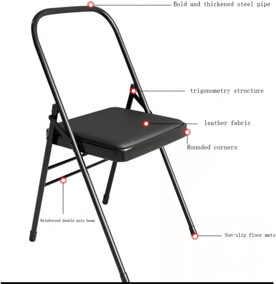 Yoga Chair,Backless Yoga Chair Prop,Pilates Chair,Yoga Chair Iyengar,Foldable and Portable Folding Stools for Yoga,Green