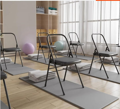 Yoga Chair,Backless Yoga Chair Prop,Pilates Chair,Yoga Chair Iyengar,Foldable and Portable Folding Stools for Yoga,Green