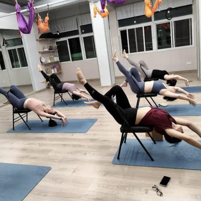 Yoga Chair,Backless Yoga Chair Prop,Pilates Chair,Yoga Chair Iyengar,Foldable and Portable Folding Stools for Yoga,Green