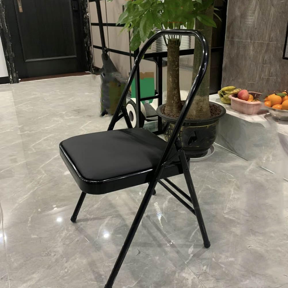 Yoga Chair,Backless Yoga Chair Prop,Pilates Chair,Yoga Chair Iyengar,Foldable and Portable Folding Stools for Yoga,Green