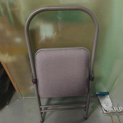 Yoga Auxiliary Chair Thickened Folding Chair，Iyengar Yoga Chair，Black/Gray Portable Backless Yoga Chair, Adult Foldable Yoga Chair, Easy Storage(Gray)