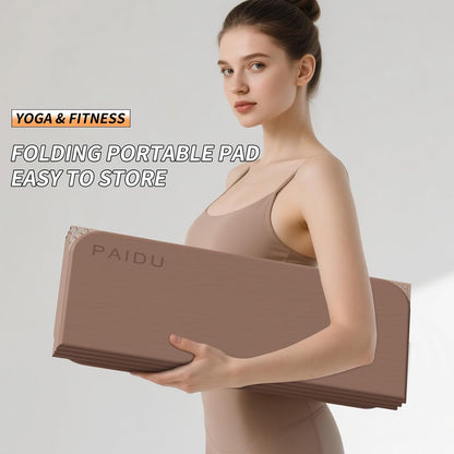 Foldable Yoga Mat 10MM Thick SGS Certified TPE 75x26" Portable