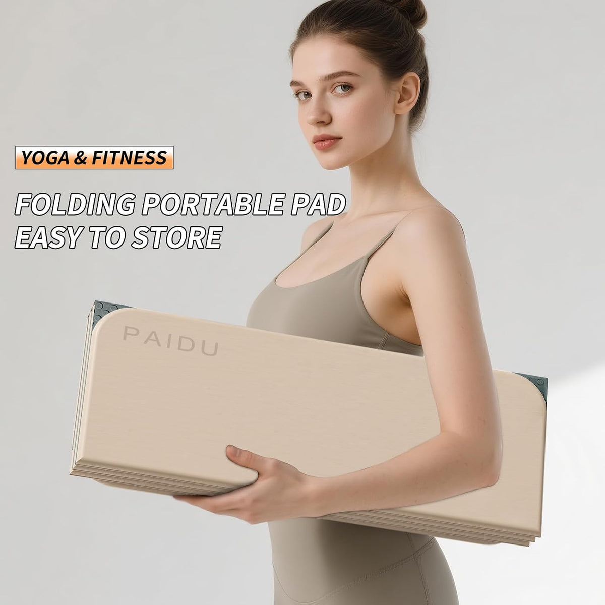 Foldable Yoga Mat 10MM Thick SGS Certified TPE 75x26" Portable