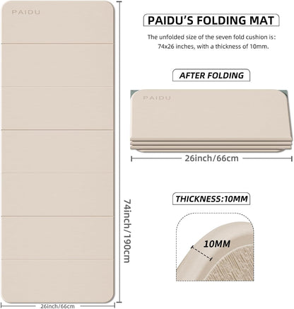 Foldable Yoga Mat 10MM Thick SGS Certified TPE 75x26" Portable