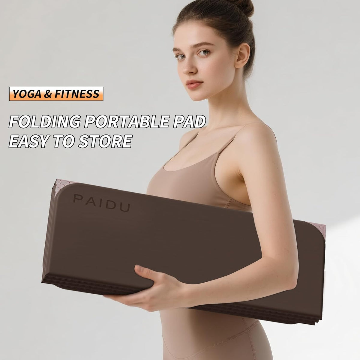 Foldable Yoga Mat 10MM Thick SGS Certified TPE 75x26" Portable