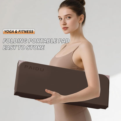 Foldable Yoga Mat 10MM Thick SGS Certified TPE 75x26" Portable