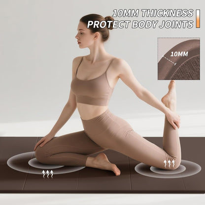 Foldable Yoga Mat 10MM Thick SGS Certified TPE 75x26" Portable