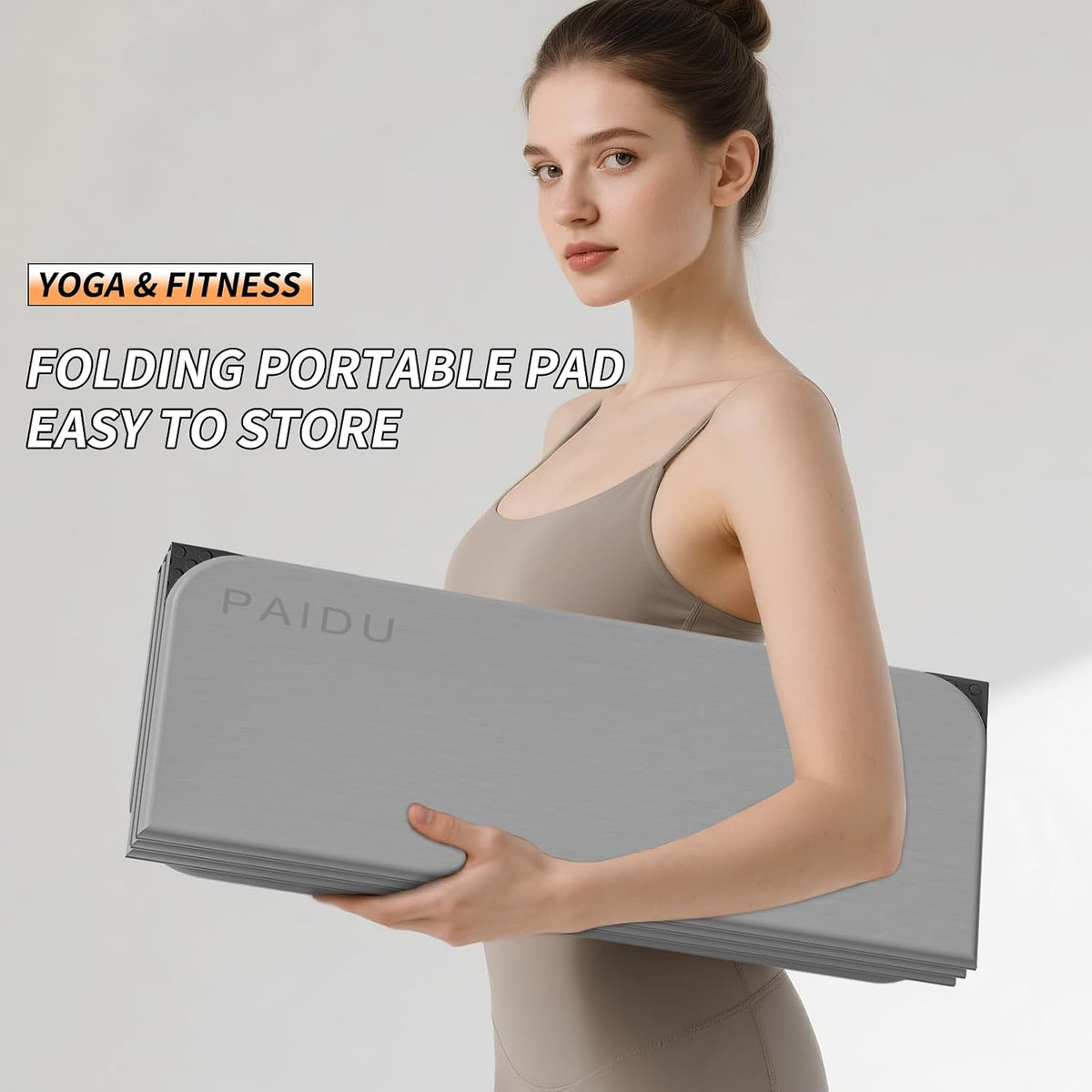 Foldable Yoga Mat 10MM Thick SGS Certified TPE 75x26" Portable
