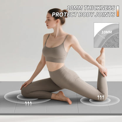 Foldable Yoga Mat 10MM Thick SGS Certified TPE 75x26" Portable