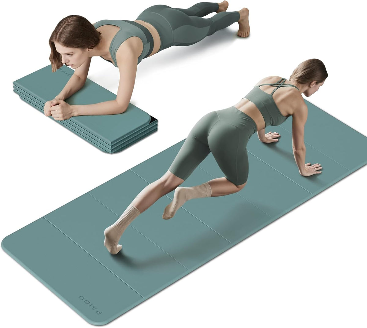 Foldable Yoga Mat 10MM Thick SGS Certified TPE 75x26" Portable