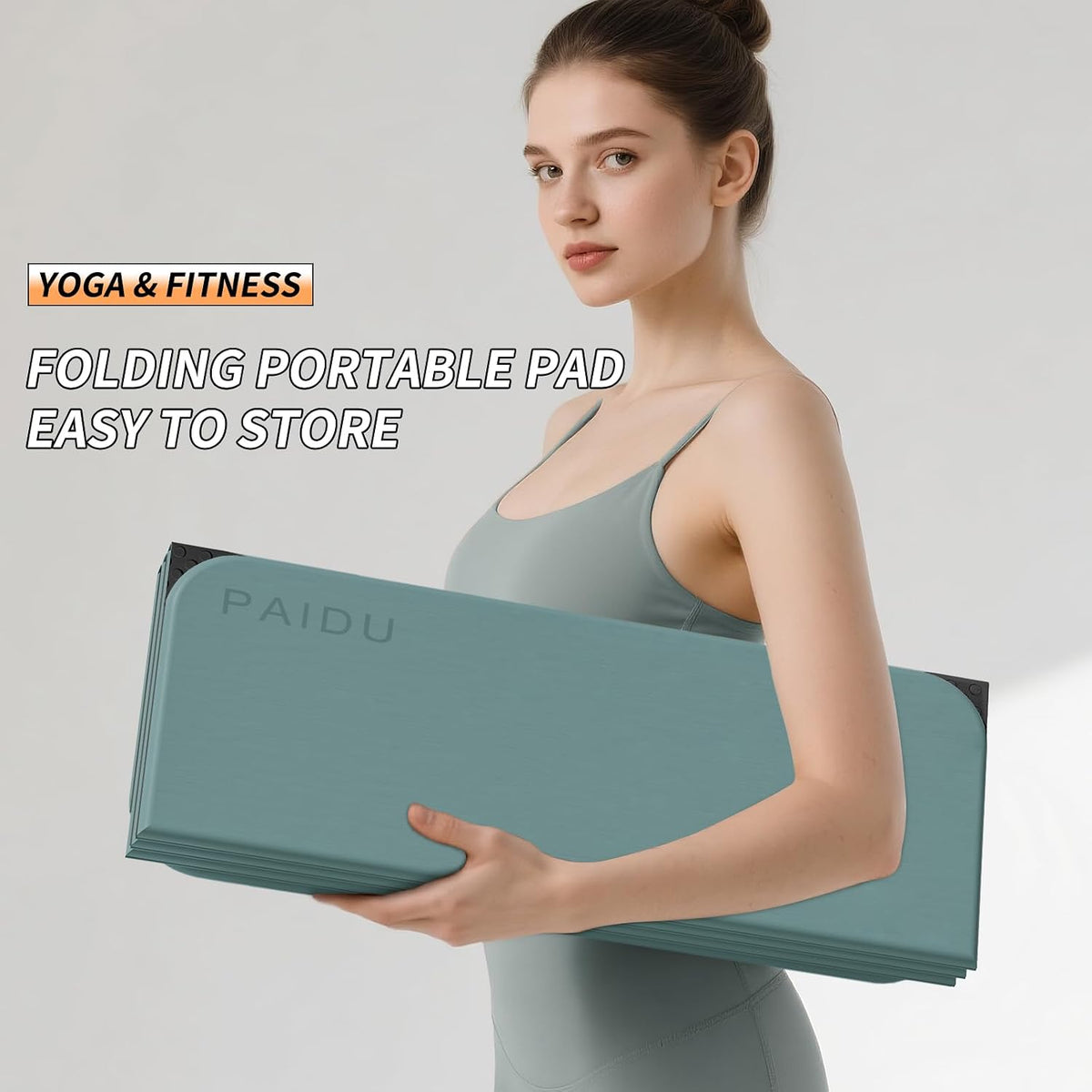 Foldable Yoga Mat 10MM Thick SGS Certified TPE 75x26" Portable