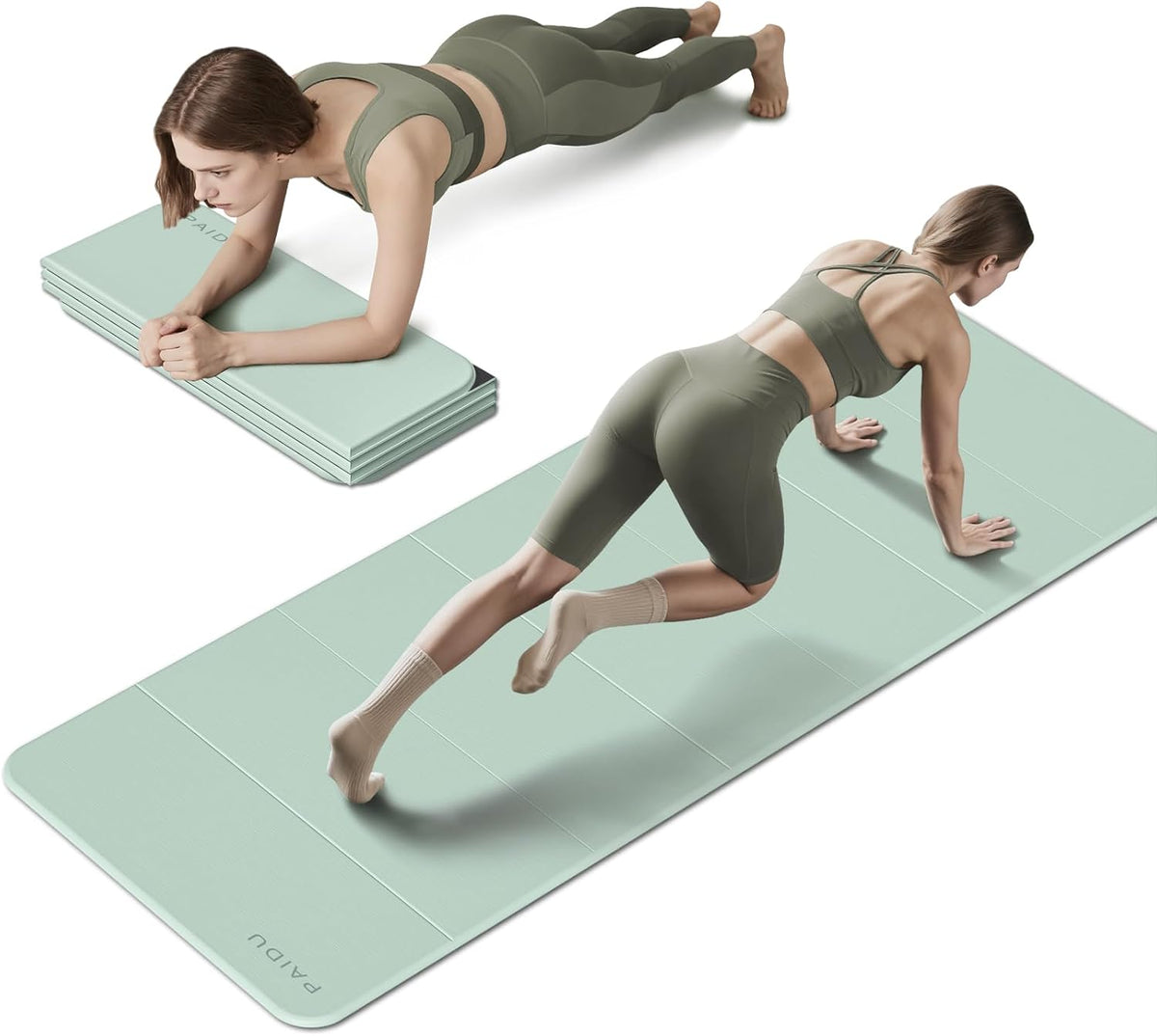 Foldable Yoga Mat 10MM Thick SGS Certified TPE 75x26" Portable