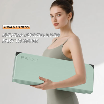 Foldable Yoga Mat 10MM Thick SGS Certified TPE 75x26" Portable