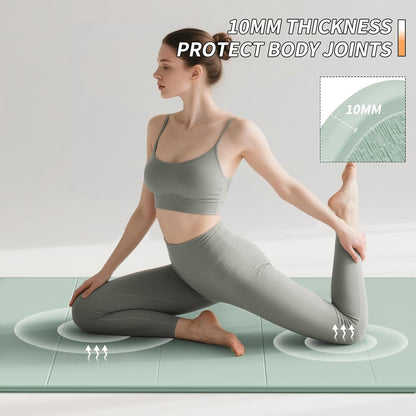 Foldable Yoga Mat 10MM Thick SGS Certified TPE 75x26" Portable