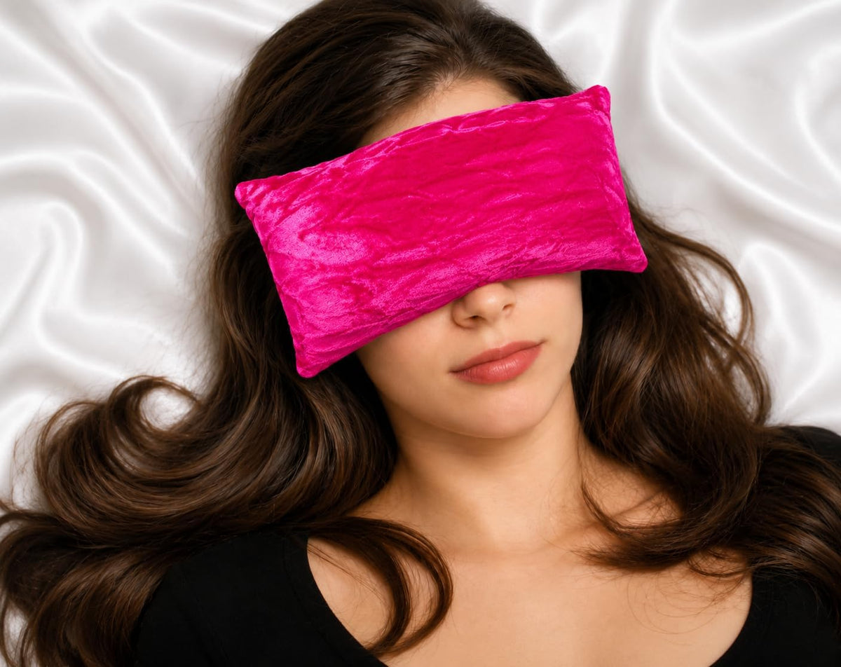 Handmade Luxe Serenity Eye Pillow - All-Natural Flaxseed - Unscented or Lavender Scented – Weighted Eye Mask for Yoga, Meditation, Hot & Cold Therapy