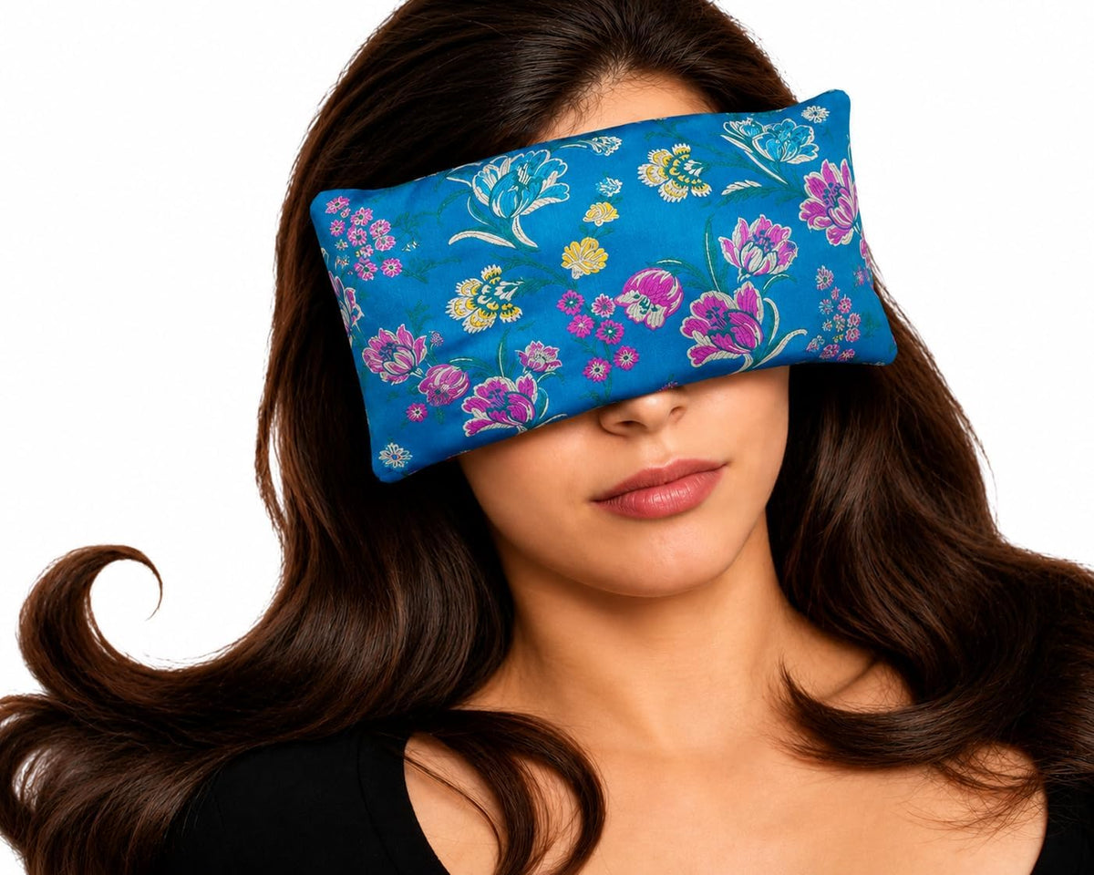 Handmade Luxe Serenity Eye Pillow - All-Natural Flaxseed - Unscented or Lavender Scented – Weighted Eye Mask for Yoga, Meditation, Hot & Cold Therapy