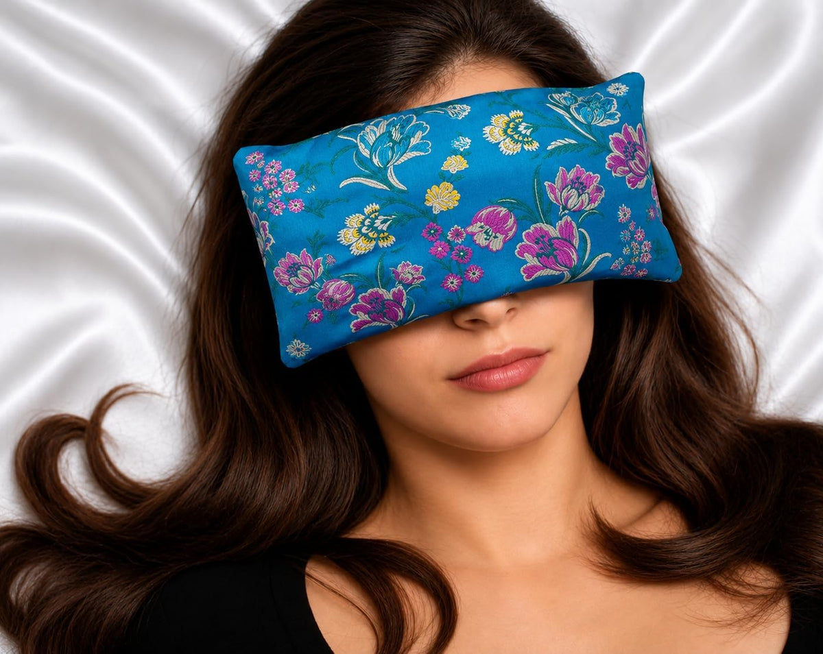 Handmade Luxe Serenity Eye Pillow - All-Natural Flaxseed - Unscented or Lavender Scented – Weighted Eye Mask for Yoga, Meditation, Hot & Cold Therapy