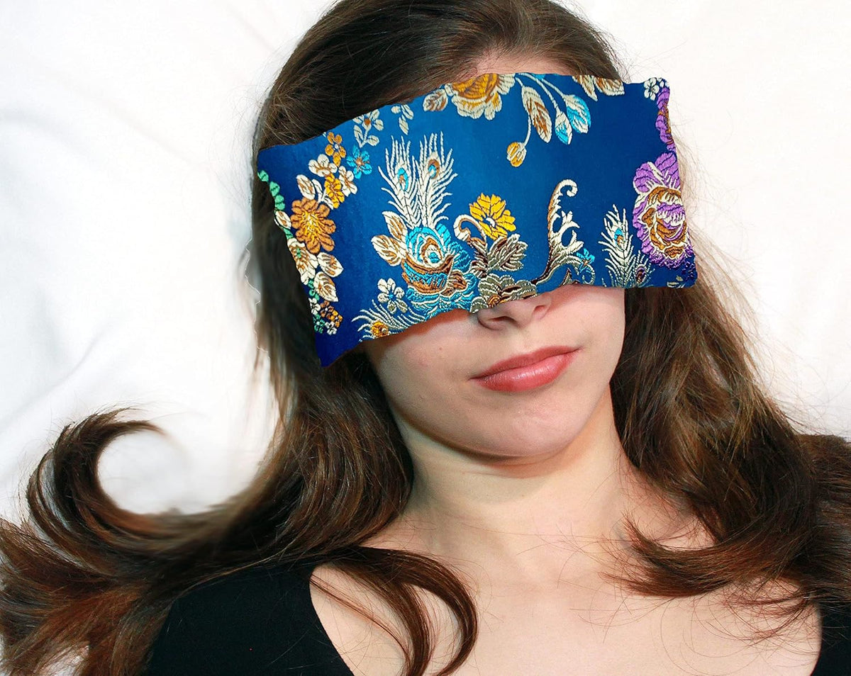 Handmade Luxe Serenity Eye Pillow - All-Natural Flaxseed - Unscented or Lavender Scented – Weighted Eye Mask for Yoga, Meditation, Hot & Cold Therapy