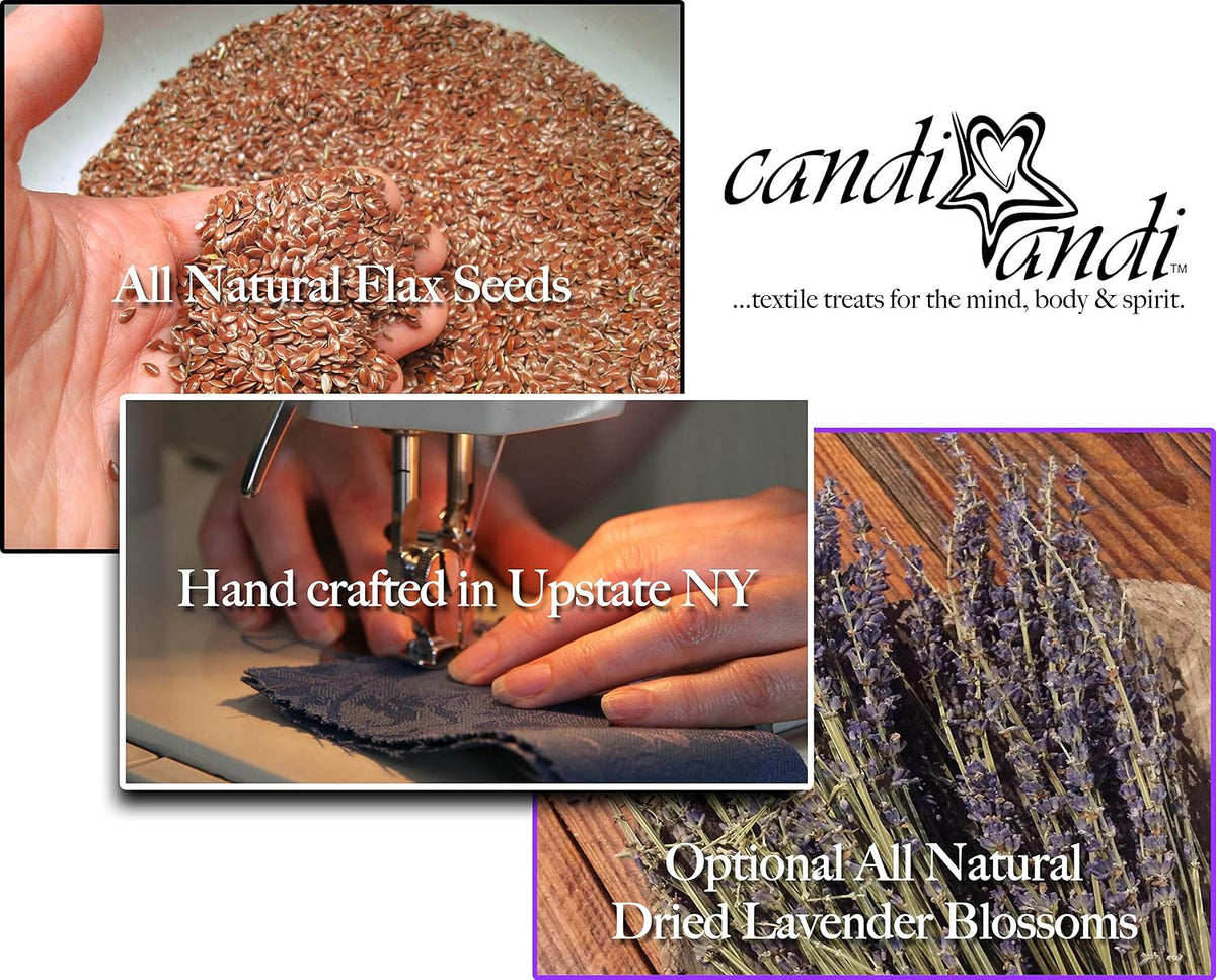 Handmade Luxe Serenity Eye Pillow - All-Natural Flaxseed - Unscented or Lavender Scented – Weighted Eye Mask for Yoga, Meditation, Hot & Cold Therapy