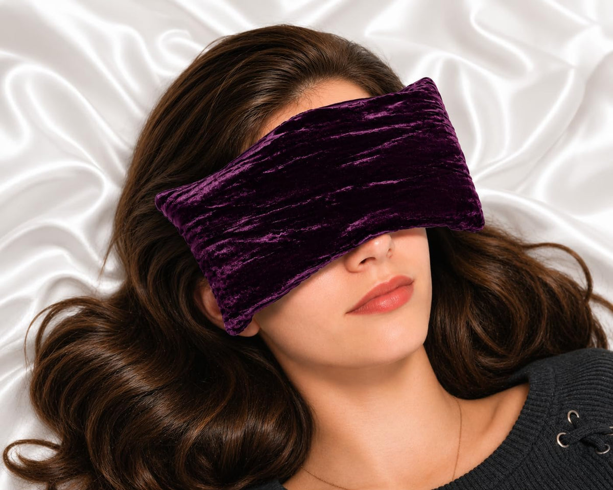 Handmade Luxe Serenity Eye Pillow - All-Natural Flaxseed - Unscented or Lavender Scented – Weighted Eye Mask for Yoga, Meditation, Hot & Cold Therapy