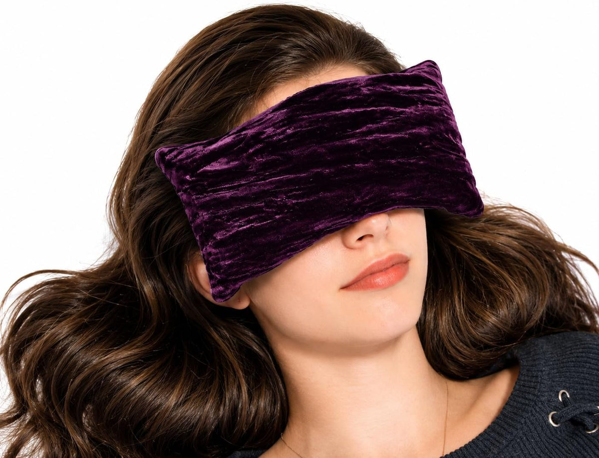 Handmade Luxe Serenity Eye Pillow - All-Natural Flaxseed - Unscented or Lavender Scented – Weighted Eye Mask for Yoga, Meditation, Hot & Cold Therapy
