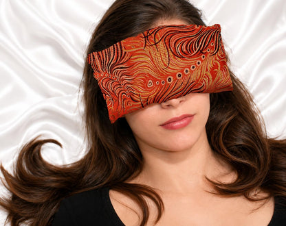 Handmade Luxe Serenity Eye Pillow - All-Natural Flaxseed - Unscented or Lavender Scented – Weighted Eye Mask for Yoga, Meditation, Hot & Cold Therapy