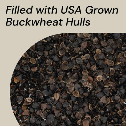 Buckwheat Neck Bolster, Husk Cervical Sleep Roll, Great for use as Body Pillow or in Your Yoga Practice (Black)