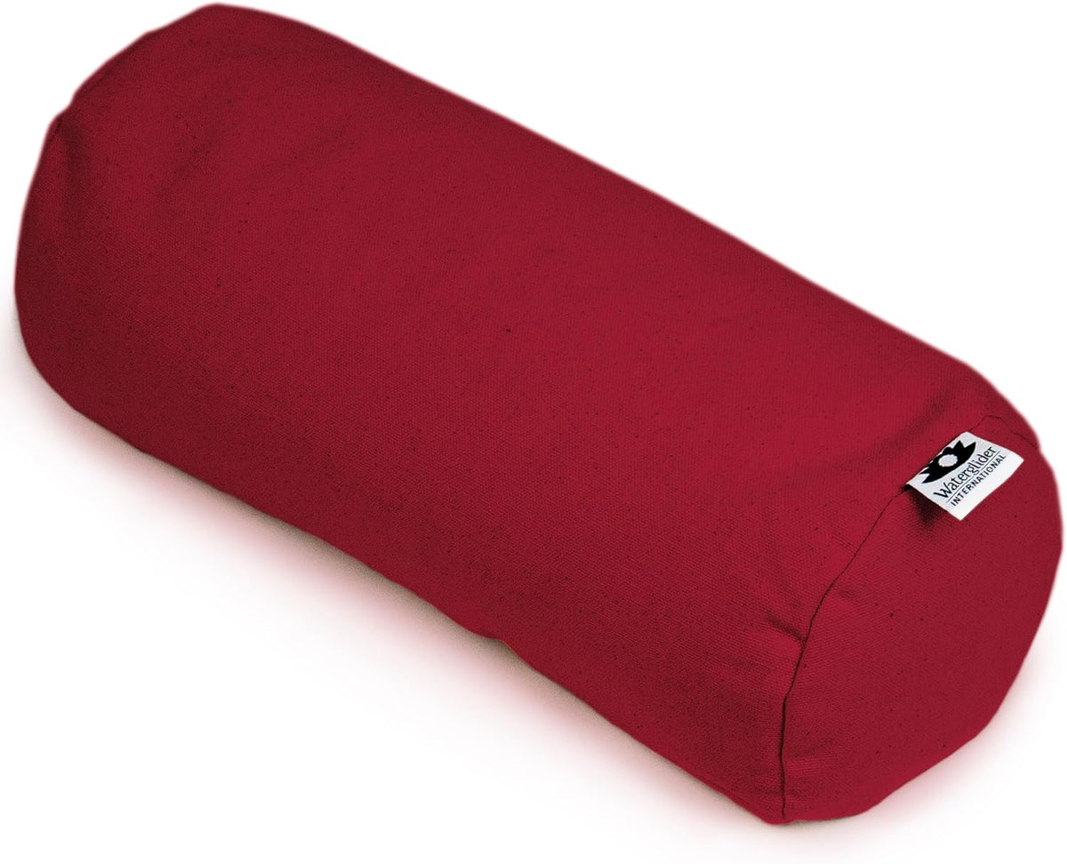 Buckwheat Neck Bolster, Husk Cervical Sleep Roll, Great for use as Body Pillow or in Your Yoga Practice (Black)