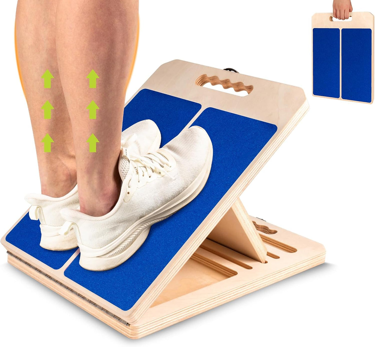 Slant Board Calf Stretching, 460 LBS Capacity Portable Wooden Incline Board