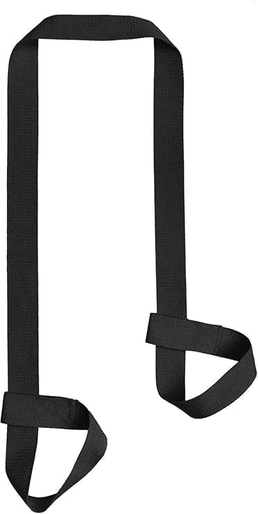 Yoga Mat Carrier Strap Long - Adjustable Thick and Wide Strap for Carrying Mat or Stretching, Black