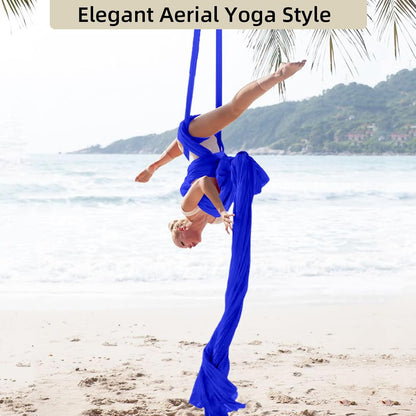 Aerial Silks Fabric, 9 Yards(8.2mL x 1.5mW) 40D Nylon Medium Stretch Yoga Swing for Acrobatic Flying, Durable Aerial Trapeze for Home, Boost Strength Balance (Fabric Only)